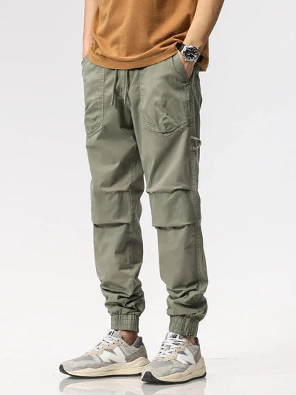 Men's Modern Slim-Fit Cargo Pants with Adjustable Drawstring | Perfect for Casual Days