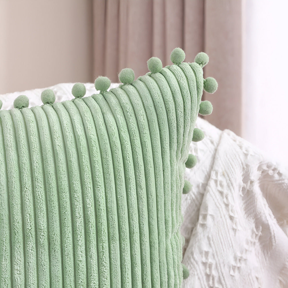 Cushion Covers with Pom Poms for Home Decor 2