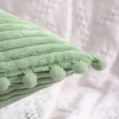 Cushion Covers with Pom Poms for Home Decor 3