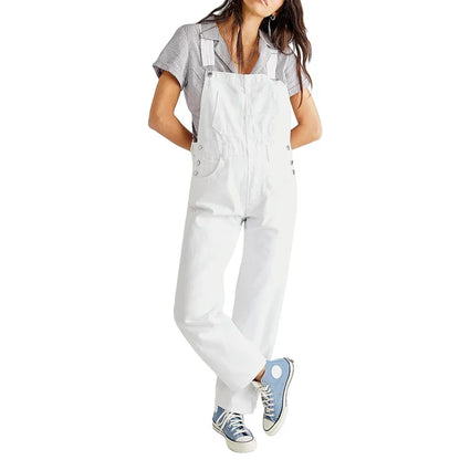 Women's Relaxed Denim Jumpsuit with Classic Design