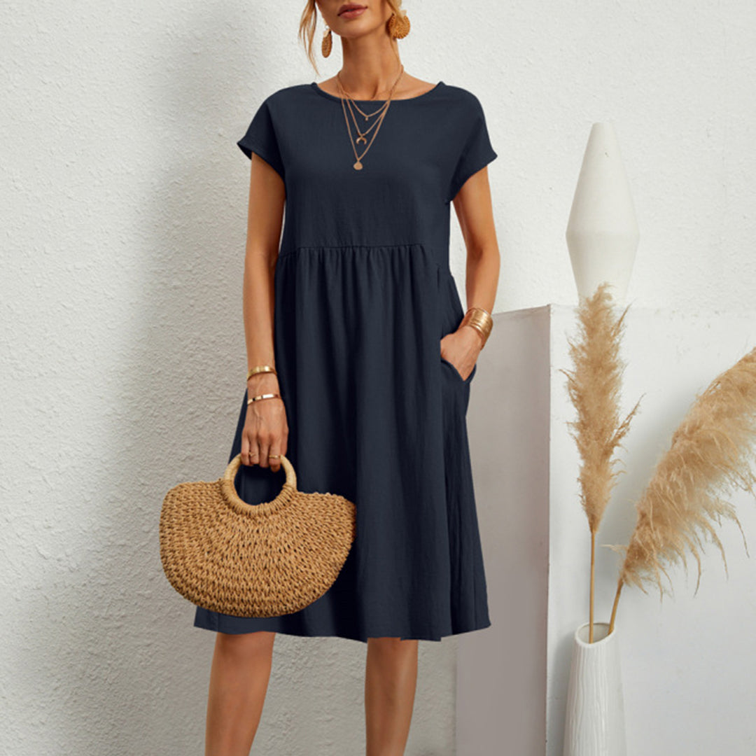 Variant image for Women's Relaxed Lightweight Dress with Side Pockets for Summer-33