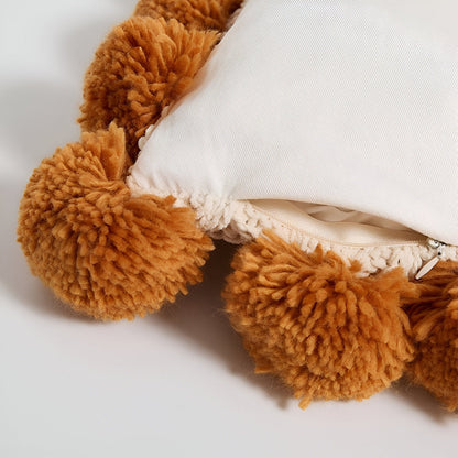 Decorative Cushion Cover with Pompom Knit Design 6