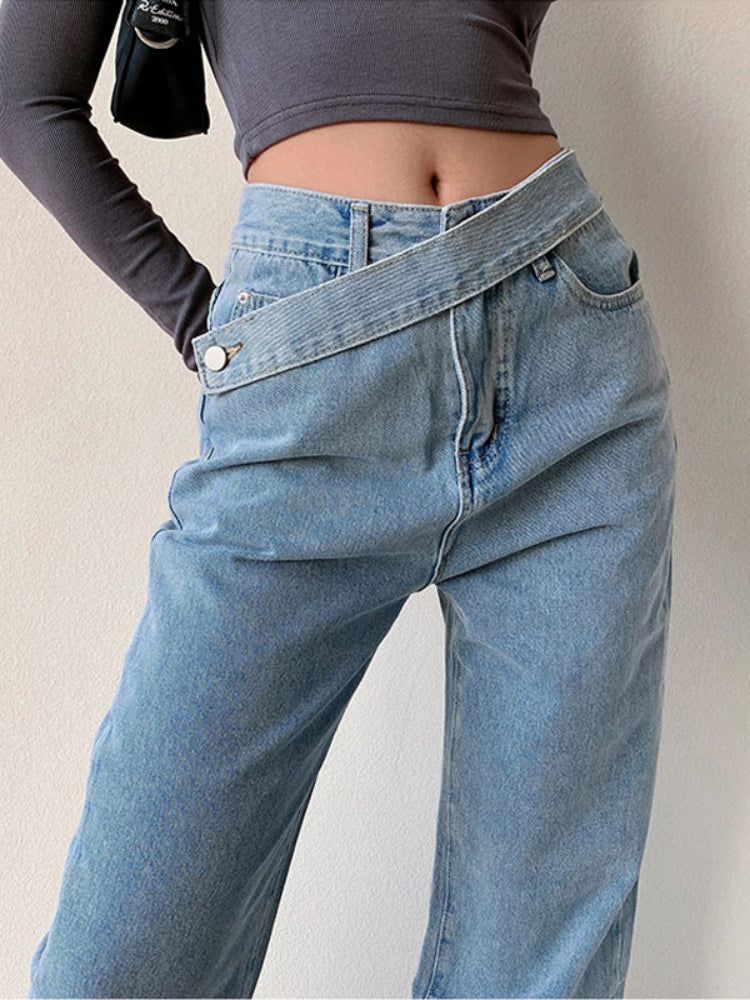 Women's Elegant Sloppy High Waist Jeans | Perfect for Casual Days