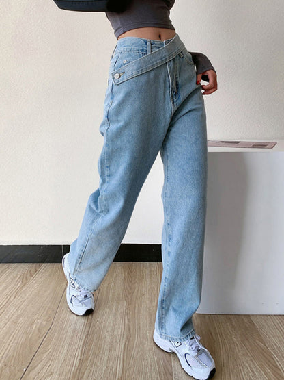 Women's Elegant Sloppy High Waist Jeans | Perfect for Casual Days