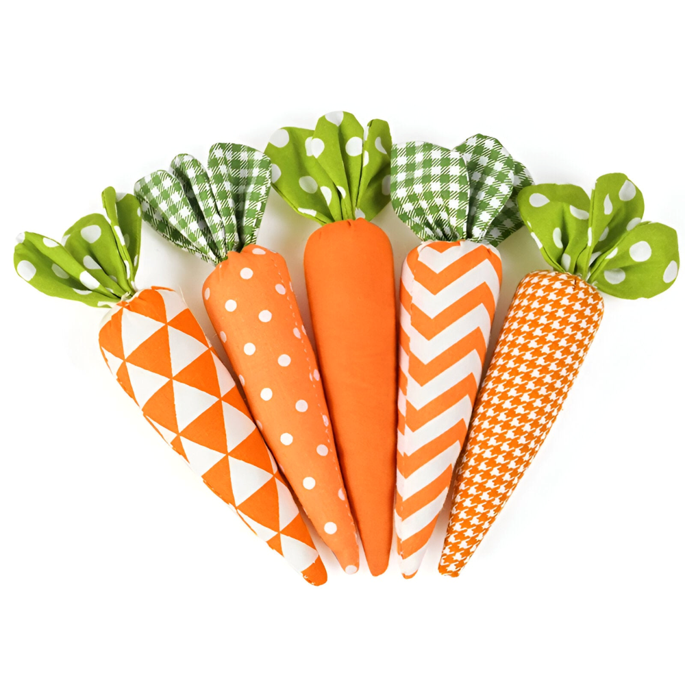 Easter Decoration Set of Soft Carrot Toys for Interactive Play 0