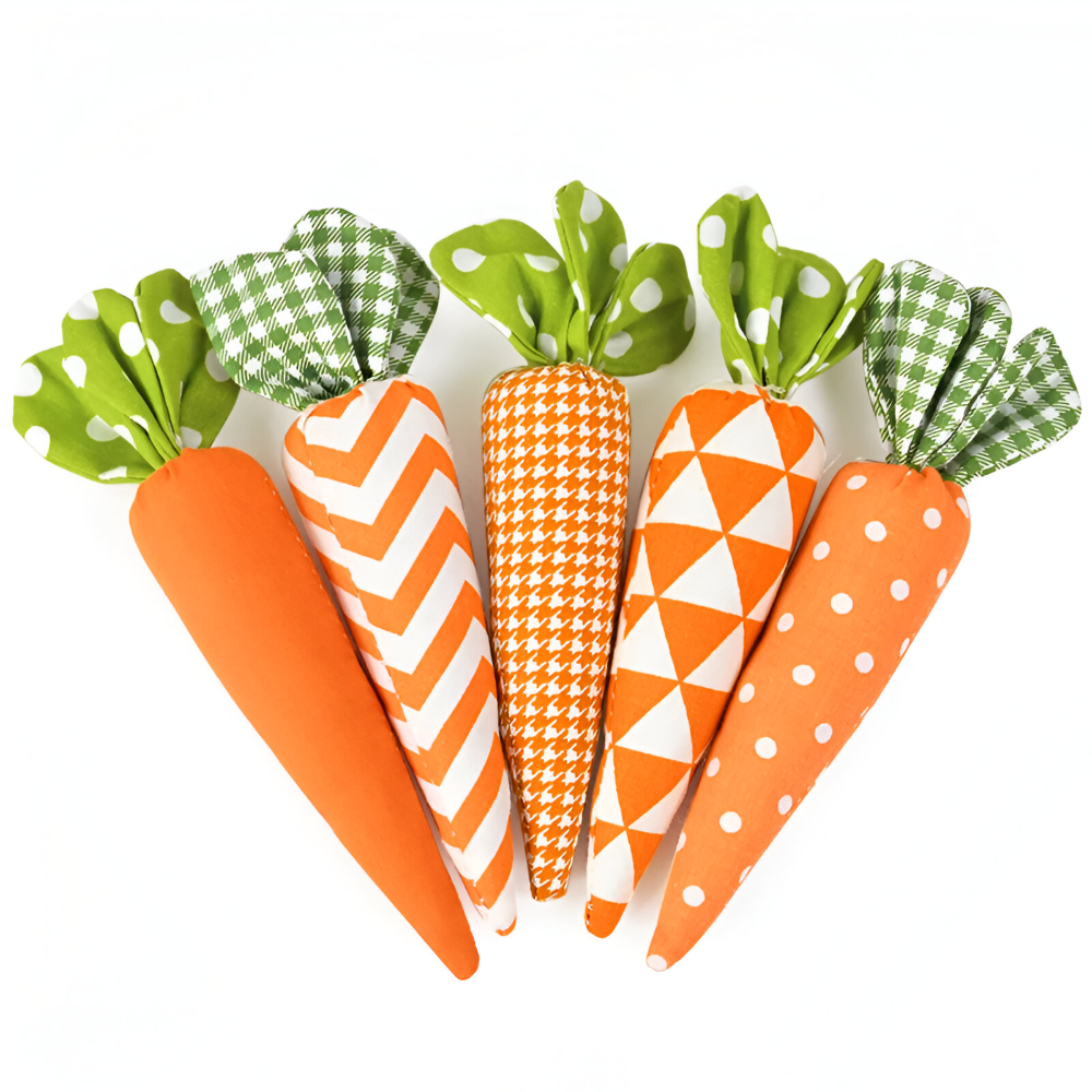 Easter Decoration Set of Soft Carrot Toys for Interactive Play 1