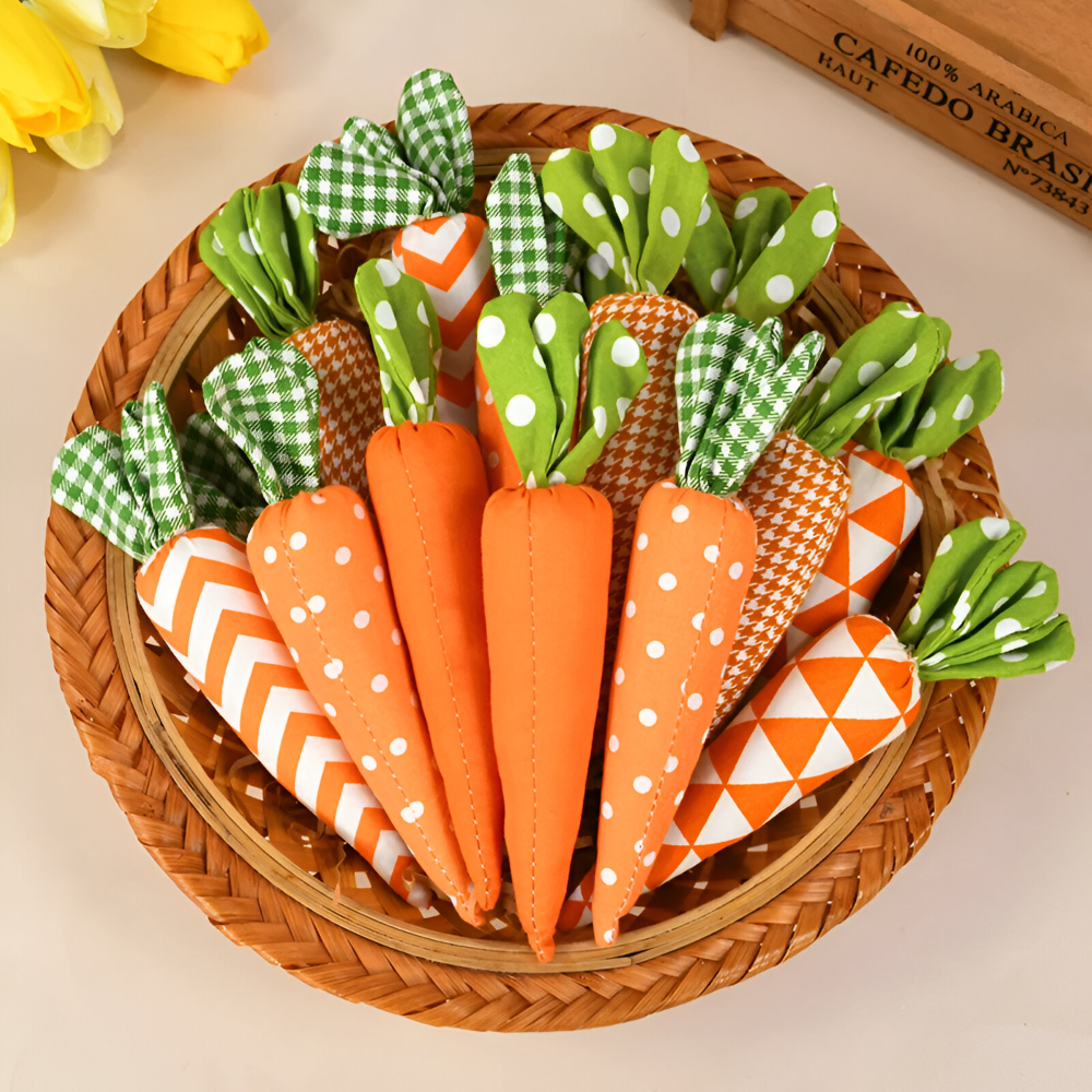 Easter Decoration Set of Soft Carrot Toys for Interactive Play 3