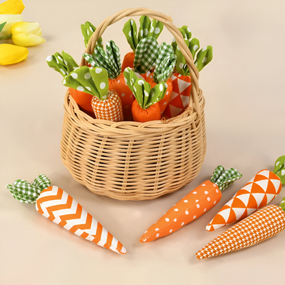 Easter Decoration Set of Soft Carrot Toys for Interactive Play 4