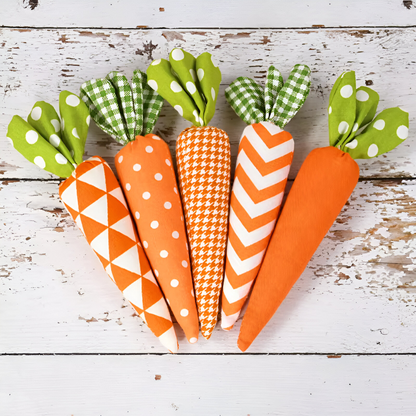 Easter Decoration Set of Soft Carrot Toys for Interactive Play 5