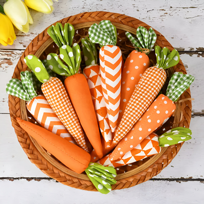 Easter Decoration Set of Soft Carrot Toys for Interactive Play 6