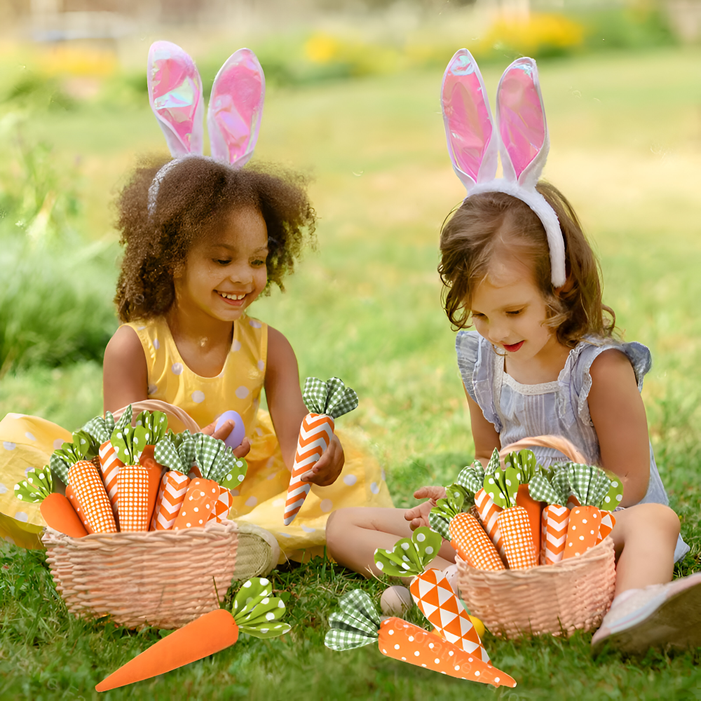 Easter Decoration Set of Soft Carrot Toys for Interactive Play 8