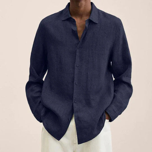 Men's Elegant Linen Shirt with Versatile Design for All Occasions