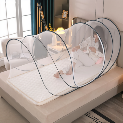 Foldable Circular Mosquito Net for Bed with Adjustable Fit 1