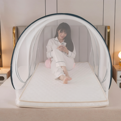 Foldable Circular Mosquito Net for Bed with Adjustable Fit 4