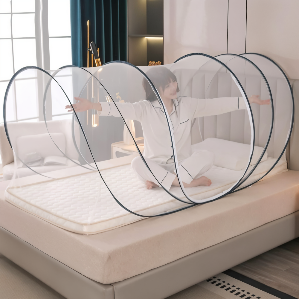 Foldable Circular Mosquito Net for Bed with Adjustable Fit 5