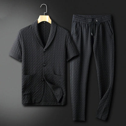 Francis - Shirt and Pants Set - Chic - Adjustable Fit - For Everyday Wear