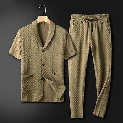 Francis - Shirt and Pants Set - Chic - Adjustable Fit - For Everyday Wear