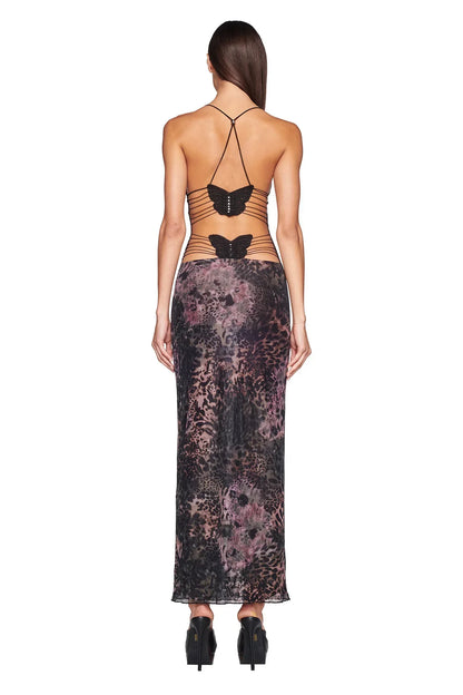 Variant image for Women's Elegant A-line Dress with Butterfly Back Detail for Summer Events-6
