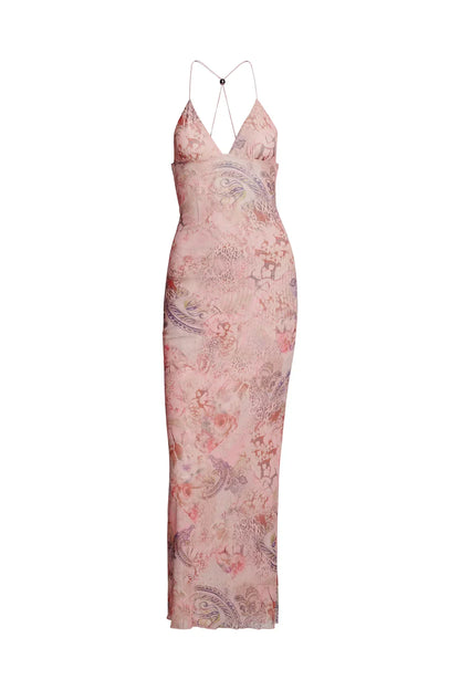 Women's Elegant A-line Dress with Butterfly Back Detail for Summer Events