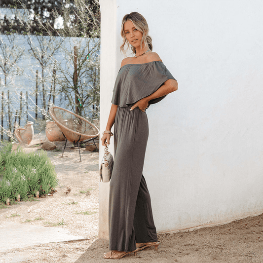 Stephanie - Off-Shoulder Jumpsuit - Chic - Modern Style - For Everyday Wear