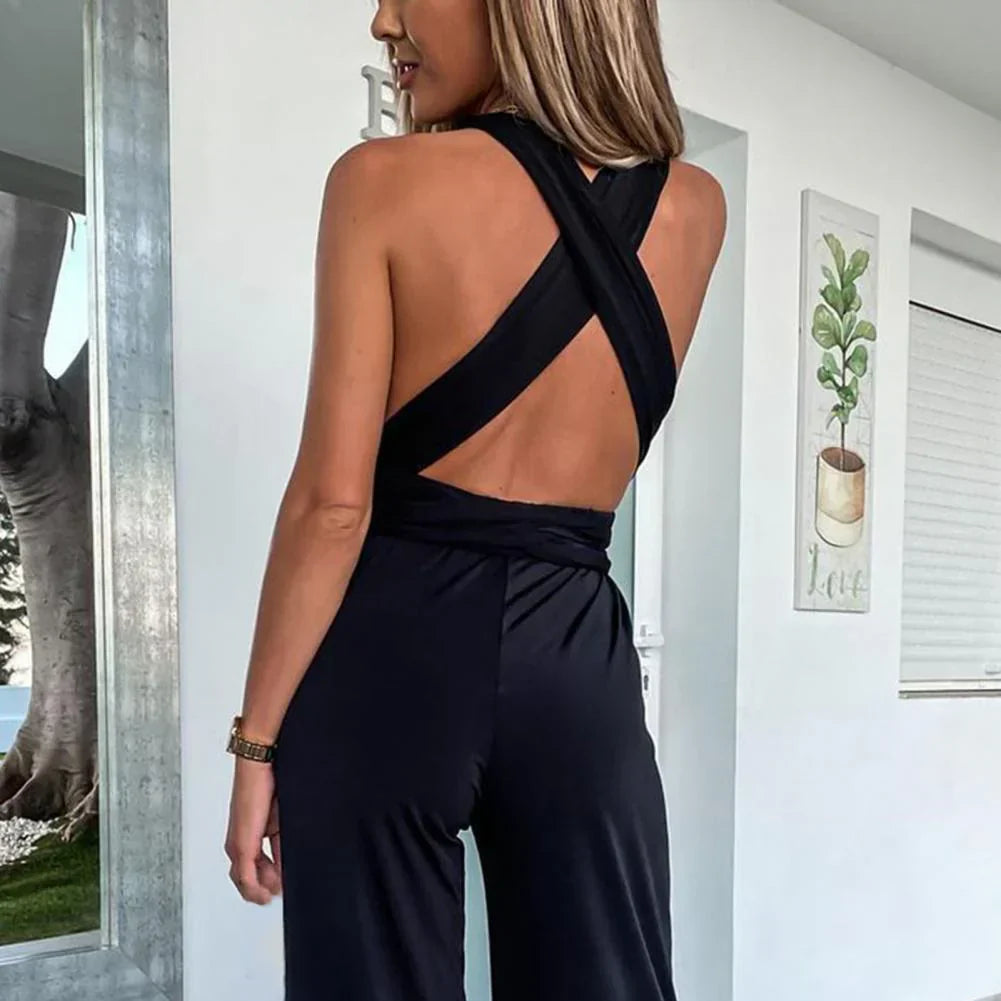 Women's Elegant Sleeveless Pleated Belt Jumpsuit | Perfect for Summer