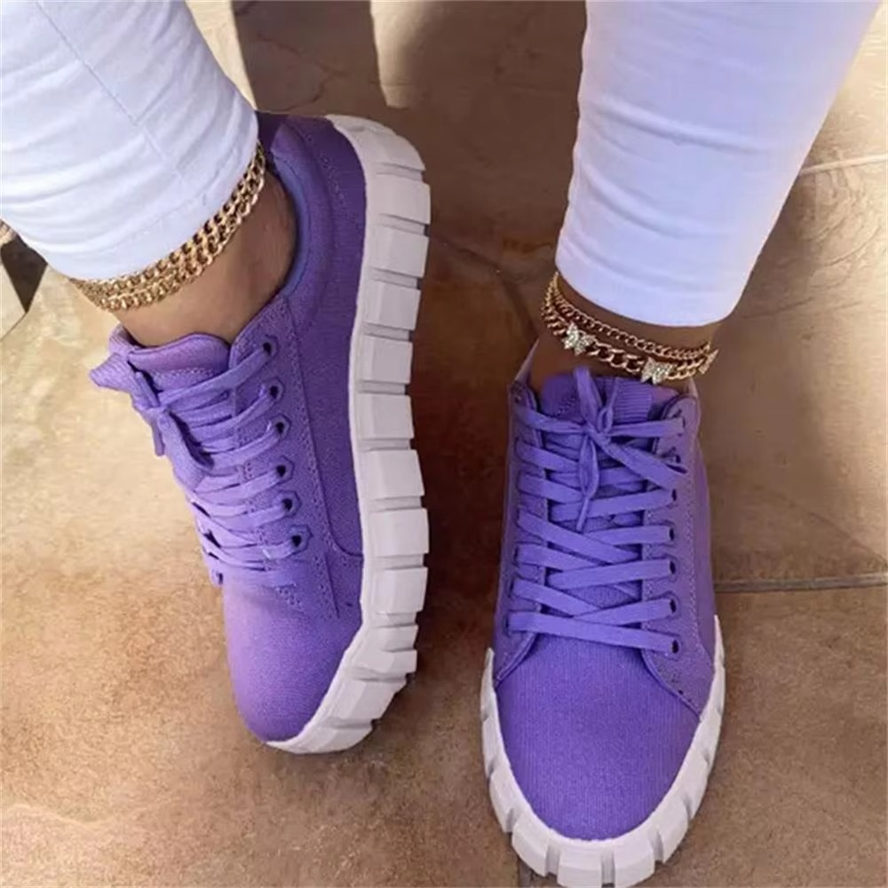 Women's Trendy Lace-Up Platform Trainers | Perfect for Everyday Wear