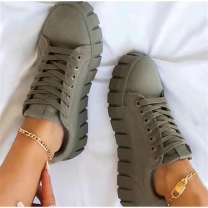 Women's Trendy Lace-Up Platform Trainers | Perfect for Everyday Wear