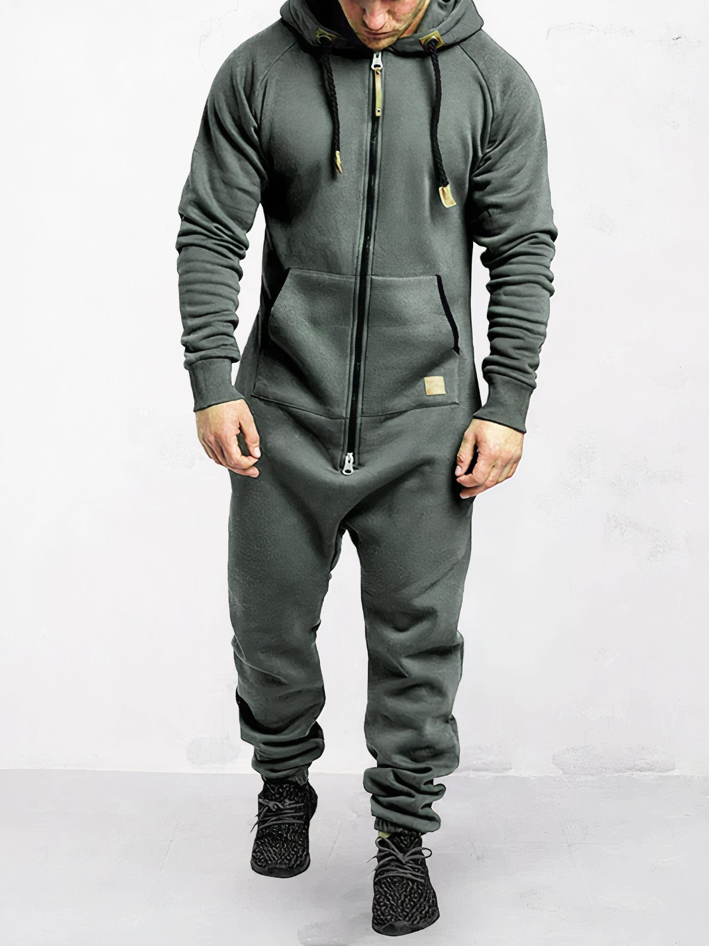 Patrick - Men's Hooded Jumpsuit Sporty Modern Style - Perfect for Outdoor Activities