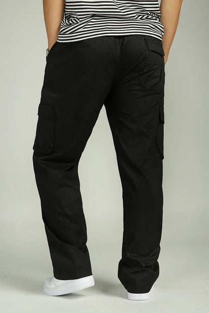 Men's Casual Black Cargo Pants with Baggy Fit | Ideal for Everyday Wear