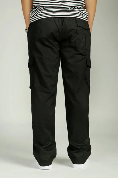 Men's Casual Black Cargo Pants with Baggy Fit | Ideal for Everyday Wear