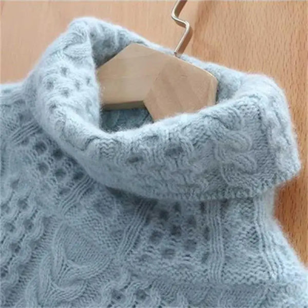 Women's Warm Cable Knit Turtleneck Jumper | Ideal for Winter