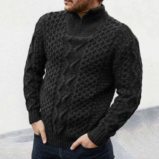 Men's Knitted Zipper Jumper with a Stylish Fit | Ideal for Autumn/Winter