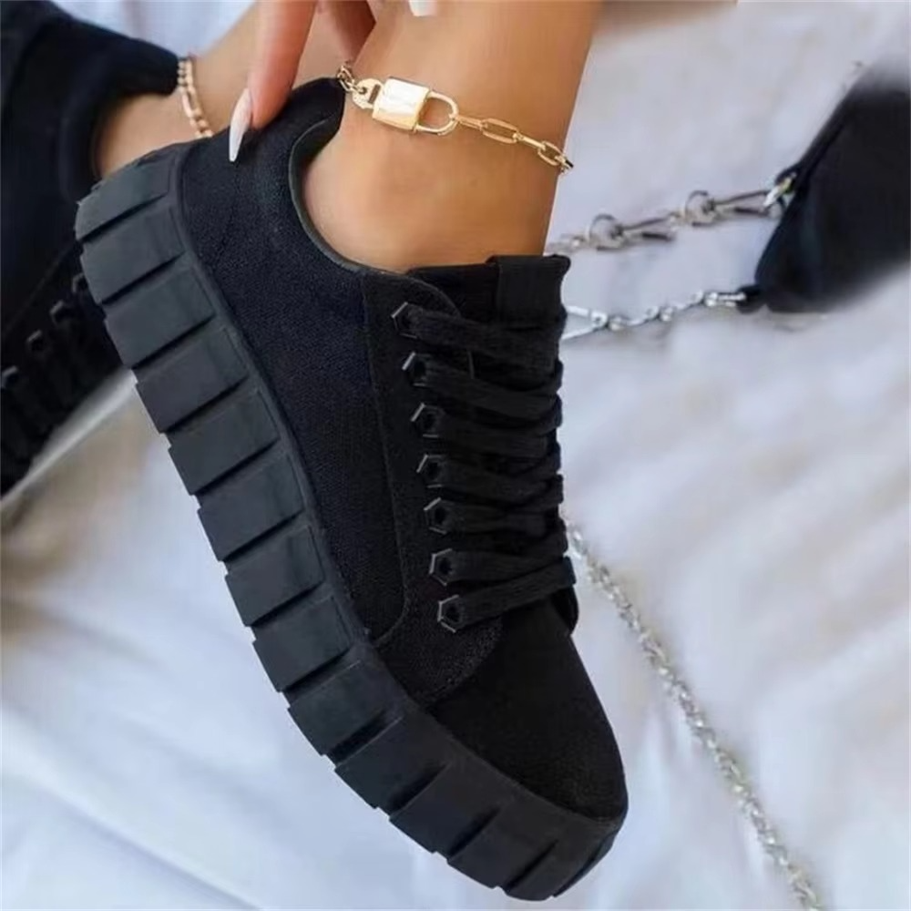 Women's Trendy Lace-Up Platform Trainers | Perfect for Everyday Wear