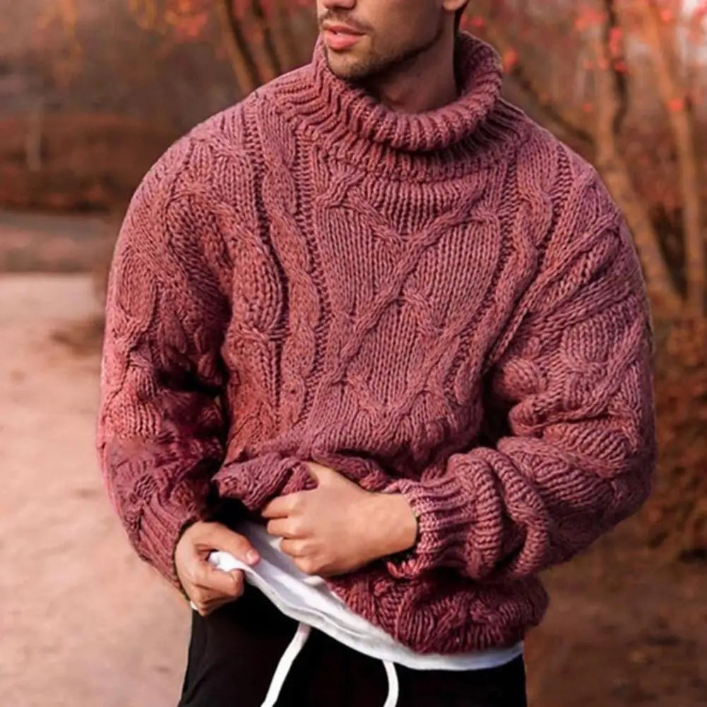 Men's Knitted Wool Turtleneck Sweater, Classic and Comfortable | Ideal for Autumn/Winter