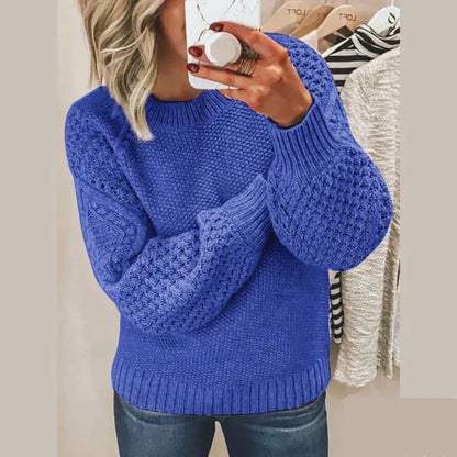 Women's Elegant Soft Knitted Jumper in Solid Colour | Ideal for Winter