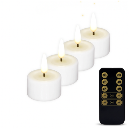 LED Flameless Candle Set – Battery Operated with Timer and Remote 1