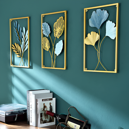 Leaf-Inspired Metal Wall Art for Home Decor 1
