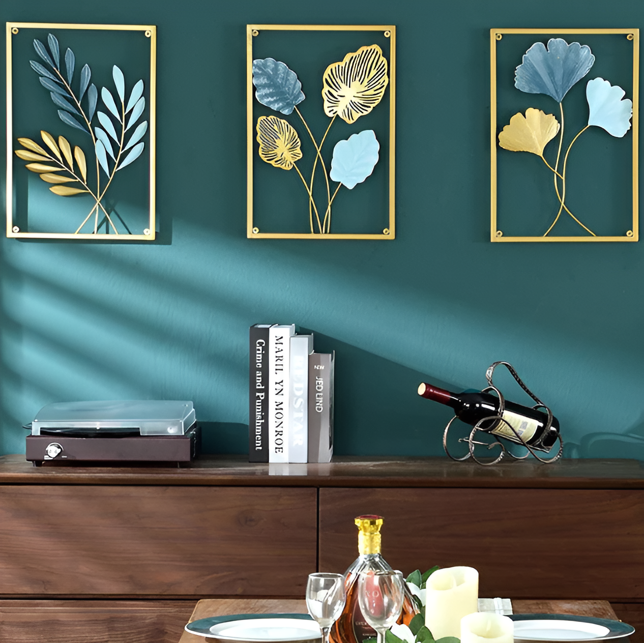 Leaf-Inspired Metal Wall Art for Home Decor 5