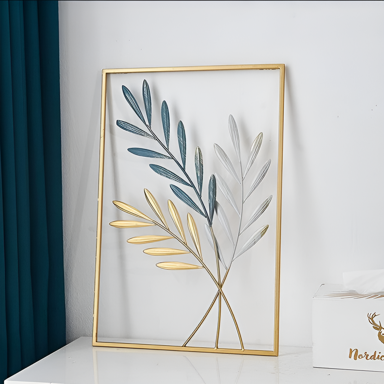 Leaf-Inspired Metal Wall Art for Home Decor 8