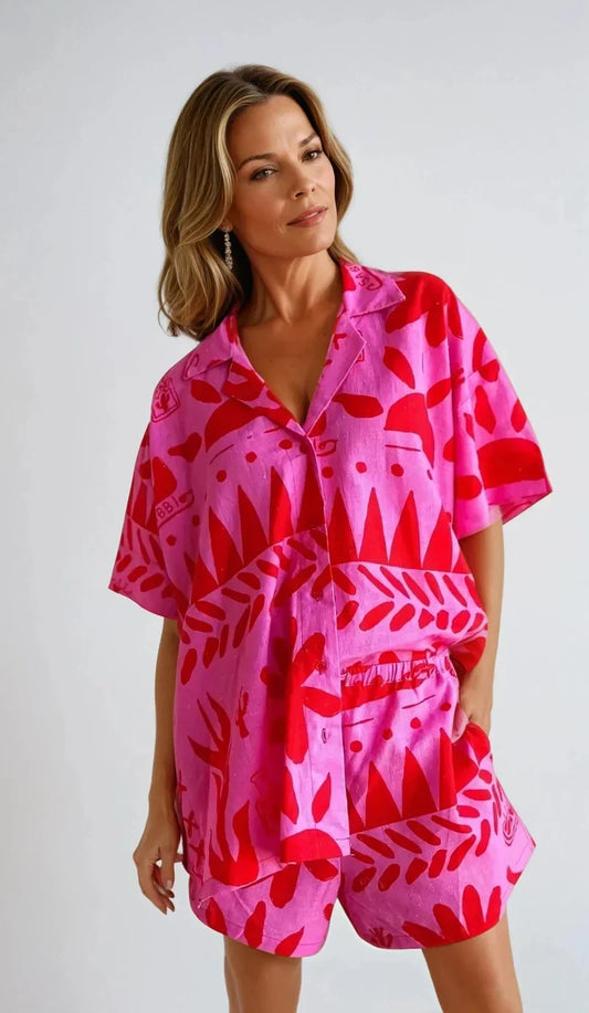 Women's Comfortable Lightweight Loungewear Set with Relaxed Fit
