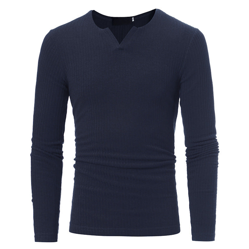 Men's Slim Fit V-Neck Knitted Jumper | Ideal for Winter