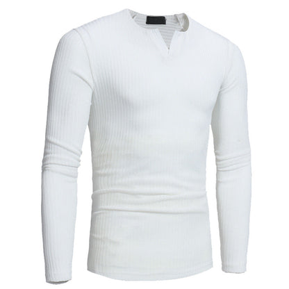 Men's Slim Fit V-Neck Knitted Jumper | Ideal for Winter