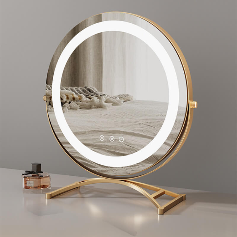 Makeup Mirror with Lights – LED Touch Control and 360° Rotation 0