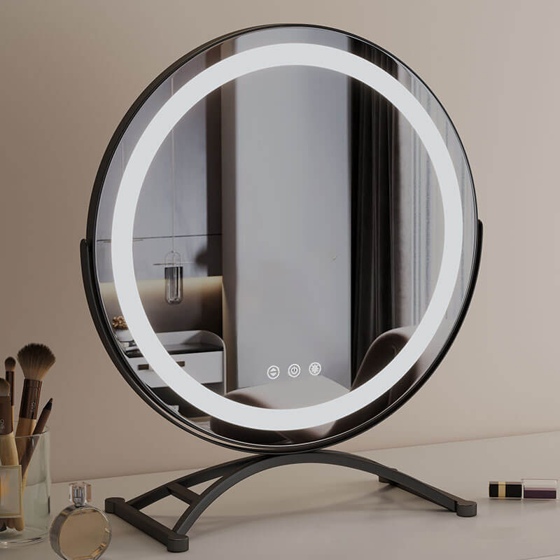 Makeup Mirror with Lights – LED Touch Control and 360° Rotation 1