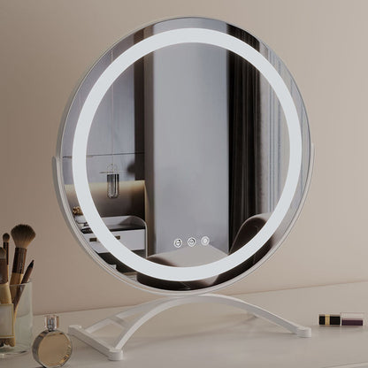 Makeup Mirror with Lights – LED Touch Control and 360° Rotation 2