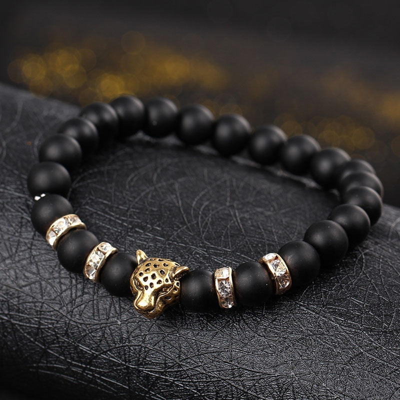 Men’s Bracelet with Panther Design and Adjustable Fit 0