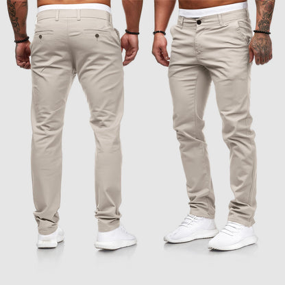 Men’s Straight Leg Solid Colour Trousers