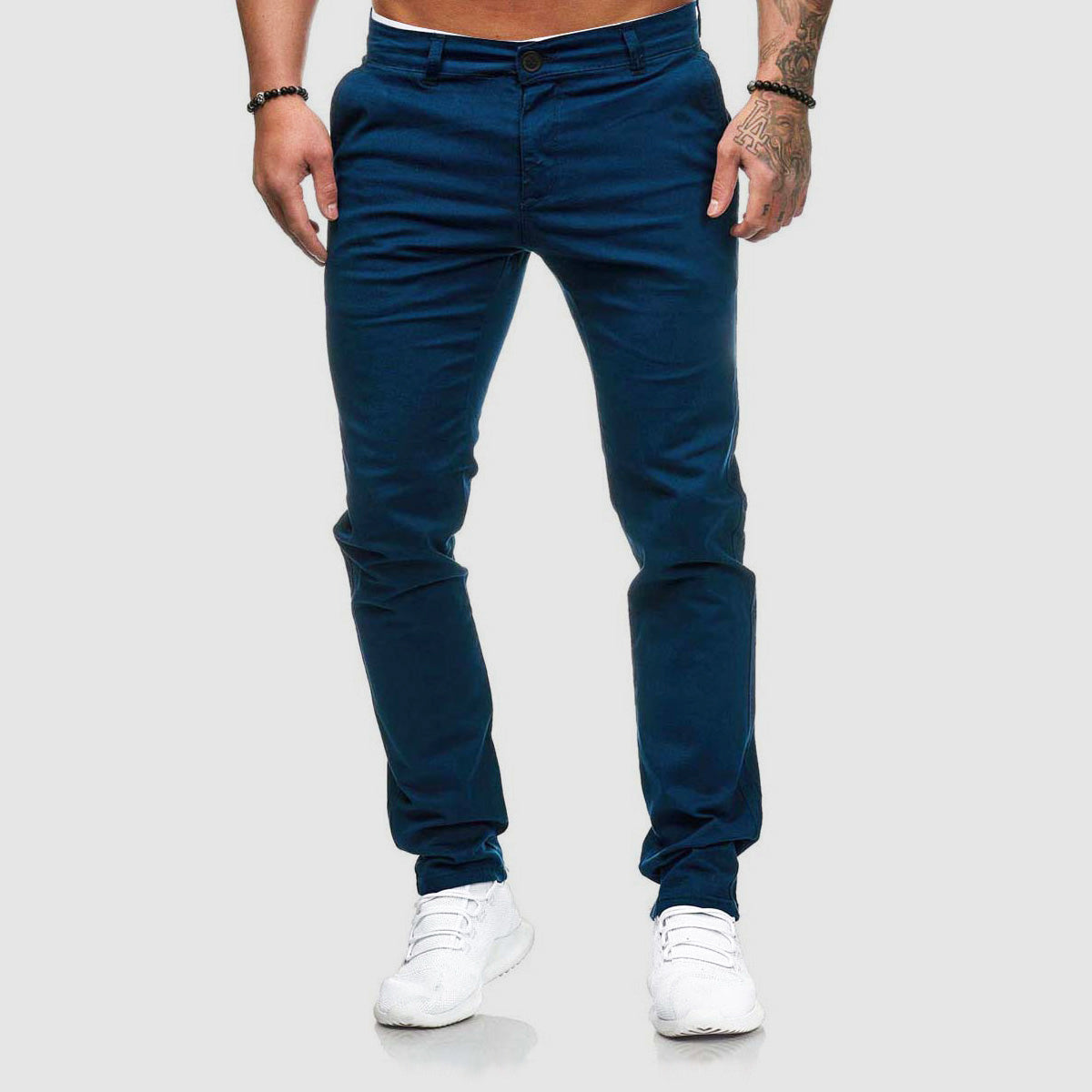 Men’s Straight Leg Solid Colour Trousers