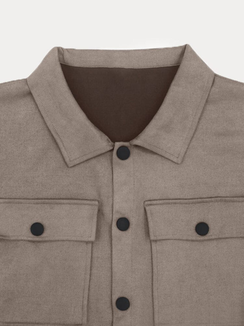 Men's Two-Piece Set with Buttoned Shirt
