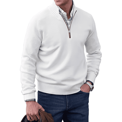 Men's Long Sleeve Quarter Zip Sweater